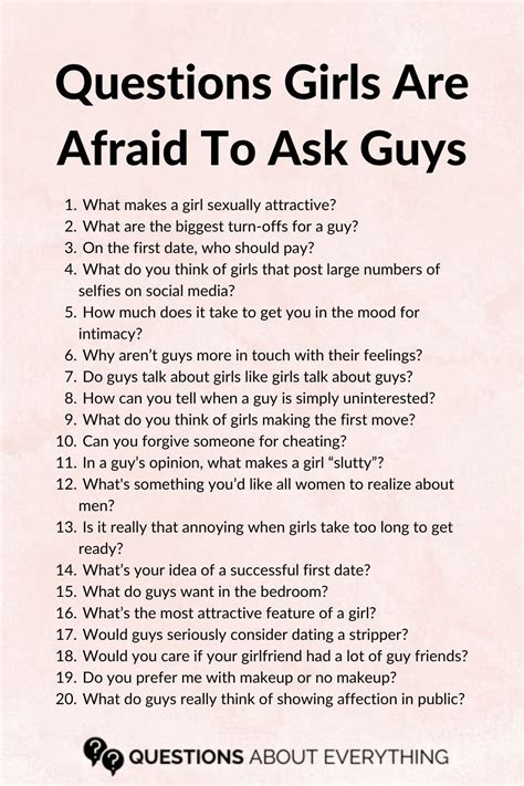 questions to ask guys about girls|27 Questions Girls Are Afraid To Ask Guys